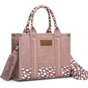 Versatile Wrangler Deer Print Handbag - Stylish Vegan Leather Tote for Women